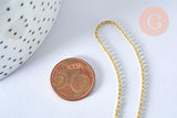 Collier Chaine fine dorée rolo 14K, fourniture créative, chaine collier, chaine complète, dorure 14k,1.5 mm, 45cm, x1 G5800