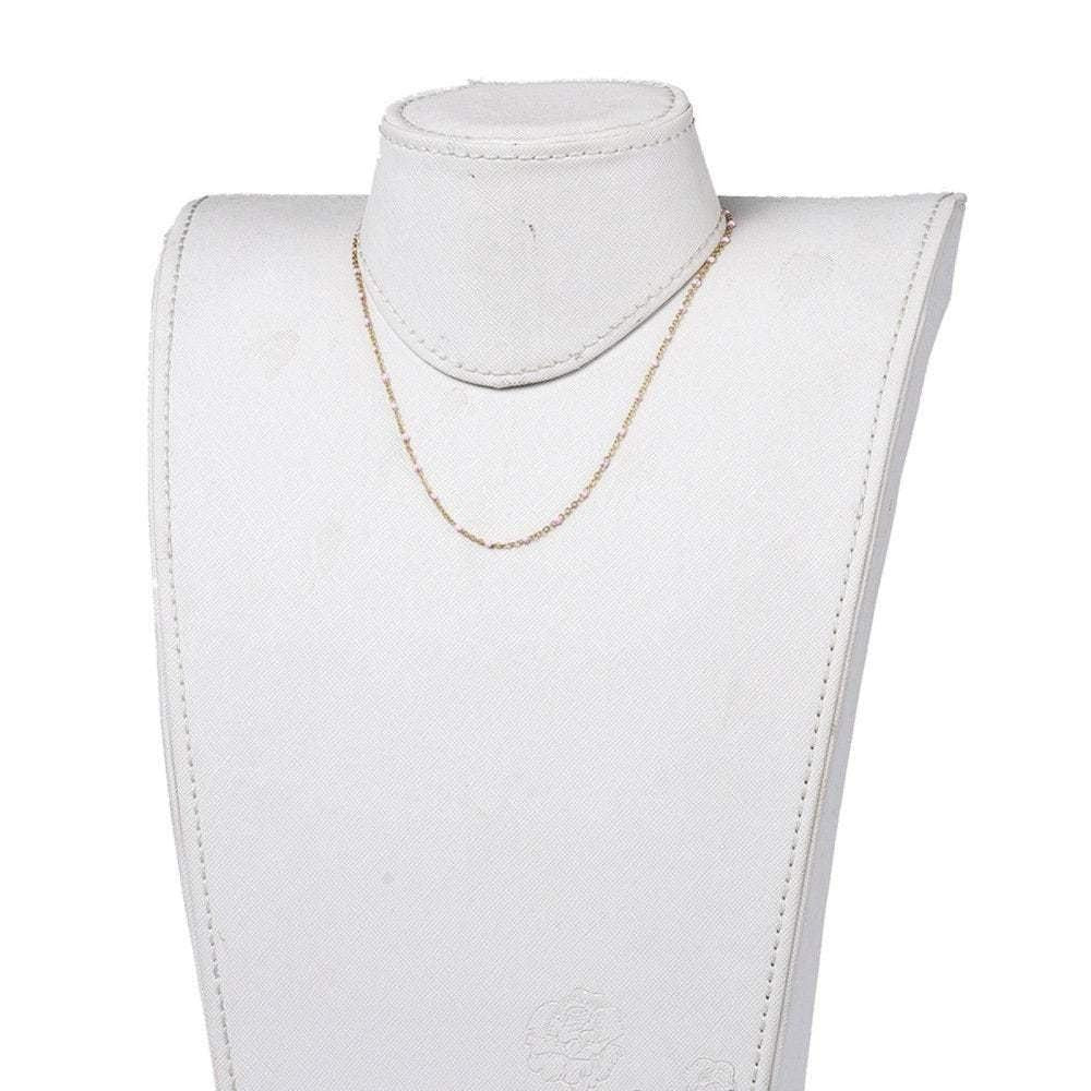 Collier Chaine laiton doré 18k fantaisie résine rose,chaine fantaisie dore,chaine complète,2mm,40cm, x1 G3488