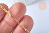 Collier Chaine marine avec fermoir acier 304 inoxydable doré 14k 1.7mm-45cm, x1 (G0156)