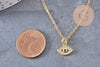 Collier chaine acier inoxydable doré 14k 1.5/45cm, x1 (G6745)