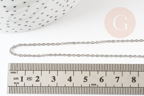 Collier chaine forçat acier inoxydable 1.5mm/45cm, x1 G9302