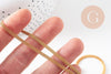 Collier chaine maille complète acier 304 inoxydable dorée 14k 3mm/45cm, x1 (G0580)