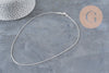 Collar cadena veneciana latón plateado 0.9mm/45cm, x1 (G11201)
