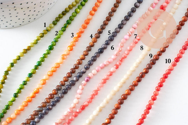 Collier nacre naturelle teinté fer argenté doré 42cm, x1 (G10536)