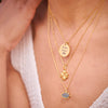 Collier personnalisé médaille gravée Arc-en-ciel acier inoxydable 304, (ADN11)