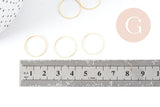 Connecteur anneau laiton doré sans nickel 16mm, x10 (G8984)