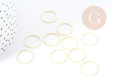 Connecteur anneau laiton doré sans nickel 16mm, x10 (G8984)