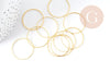 Connecteur anneau laiton doré sans nickel 28mm, x10 (G8983)