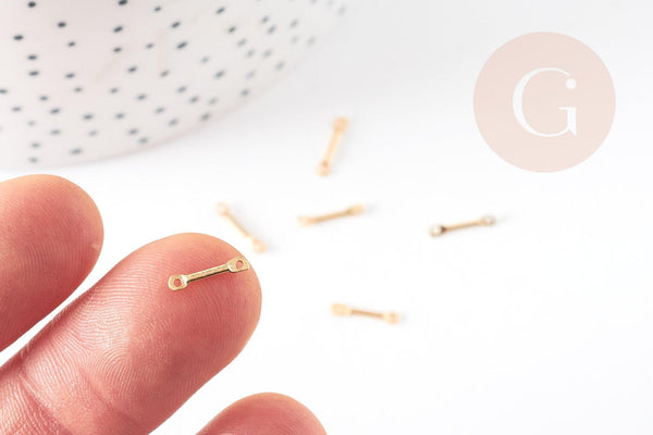 Connecteur barre doré 16K 10mm, x10 G2658