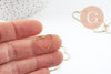 Connecteur coeur laiton brut 16mm, pendentif géométrique création bijoux, x10 (G2757)