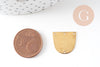 Connecteur demi-cercle laiton brut, connecteurs, pendentif géométriques création bijoux,19mm, x5 G2565