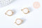 Connecteur goutte cristal verre laiton doré 19mm, x1 (G6972)