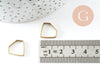 Connecteur hexagone laiton brut 15mm, pendentif géométrique création bijoux, x10 (G2761)