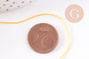 Cordon Jaune doré tressé polyester 0.6mm, x1 mètre (G10664)