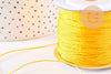 Cordon Jaune doré tressé polyester 0.6mm, x1 mètre (G10664)