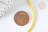Cordon Jaune poussin fil doré métallisé en queue de nylon 1,5mm, cordon satiné création bijoux, x1 mètre G7469