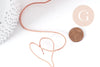 Cordon Polyester métal rigide vieux rose 2mm,création pour scrapbooking, x 1M G9003