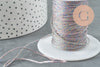 Cordon argent irisé multicolore 1mm, x1 mètre (G5071)