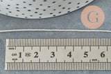 Cordon argenté, fabrication bijoux bijoux,ruban mariage,scrapbooking, largeur 1.2mm, x1 ou x5 ou x10 Mètres G3348