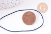 Cordon bleu marine tressé polyester 0.8mm, x1 mètre (G10675)