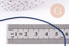 Cordon bleu marine tressé polyester 0.8mm, x1 mètre (G10675)