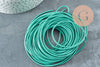 Cordon cuir naturel rouge blanc vert noir 1.5mm/2mm, x1 mètre G9802
