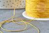 Cordon doré tressé polyester 0.5mm, cordon fil de jade pour bijoux, x1 mètre G8453