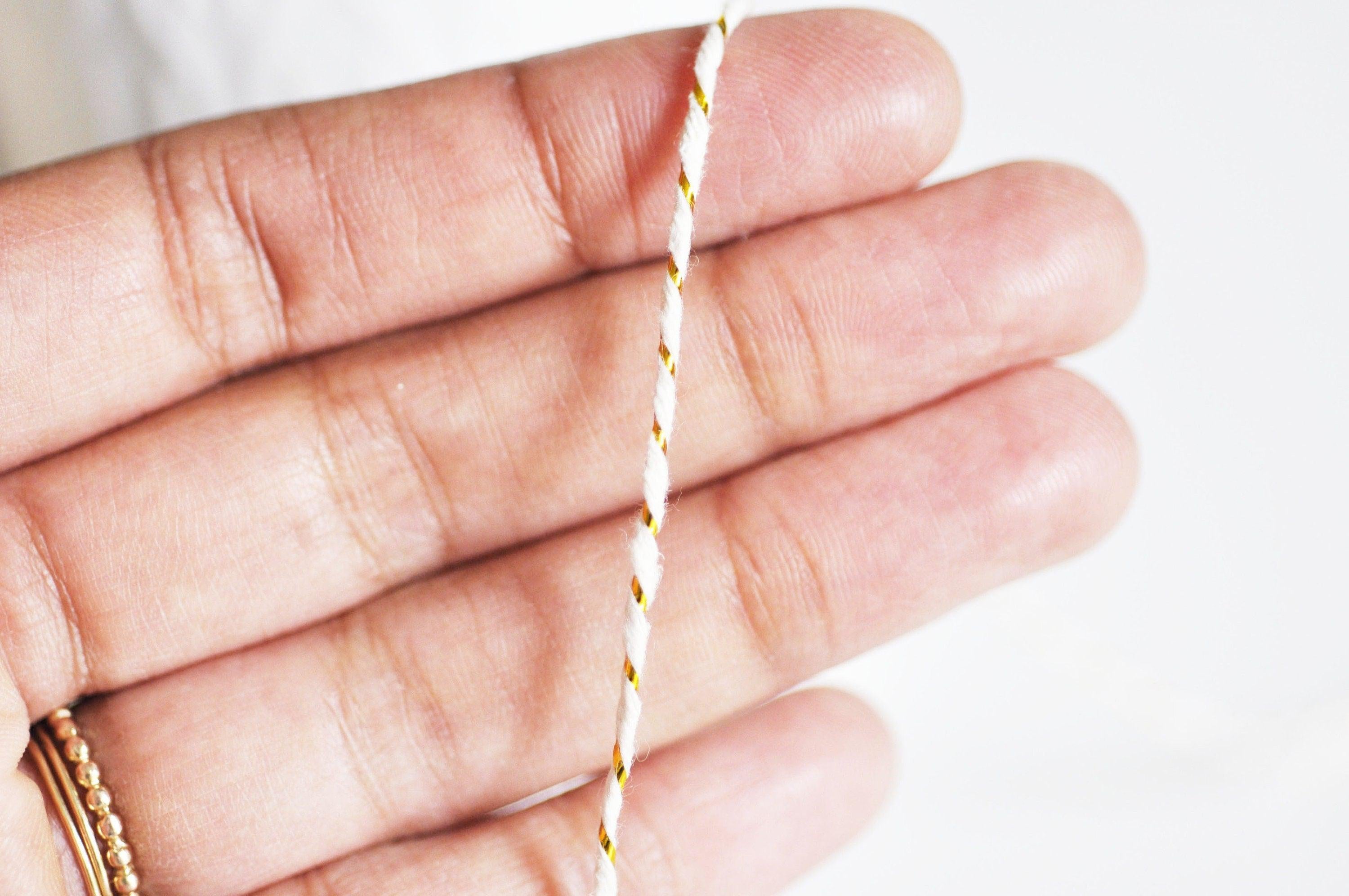 Cordon écru or 1-1.5mm, fourniture créative scrapbooking création bijoux mariage, x5m G2098