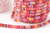 Cordon ethnique multicolore 7mm,cordon pour bijoux d'inspiration africaine, x1mètre G9115