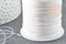 Cordon fil de jade blanc polyester 0.5mm, cordon pour création de bijoux x1 mètre G9331
