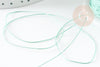 Cordon fil de jade turquoise clair polyester 0.5mm, cordon pour création de bijoux x1 mètre G9340