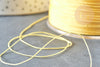 Cordon jaune clair tressé polyester 0.4mm, cordon fil de jade pour bijoux, x1 mètre G8455