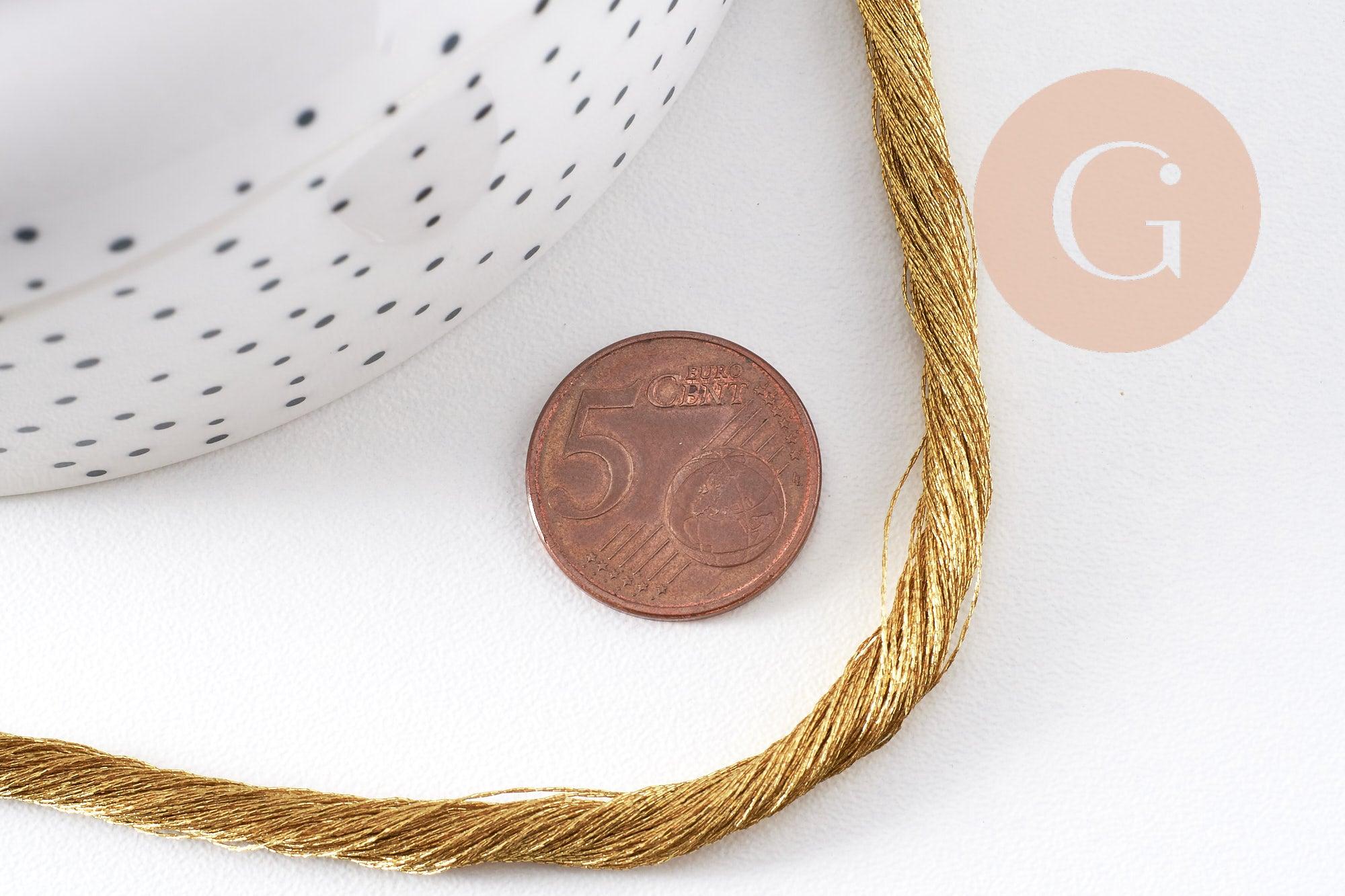 Cordon macramé Polyester or foncé 3mm, x1 mètre (G10475)