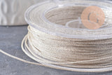 Cordon métallique doré très clair polyester 1mm, x1 mètre (G10002)