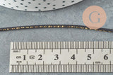 Cordon noir or polyester 1.5mm, x1 mètre (G3337)