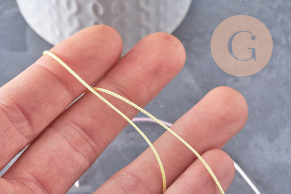 Cordon nylon multicolore pastel 0.8mm, fabrication bijoux x1 mètre (G9881)