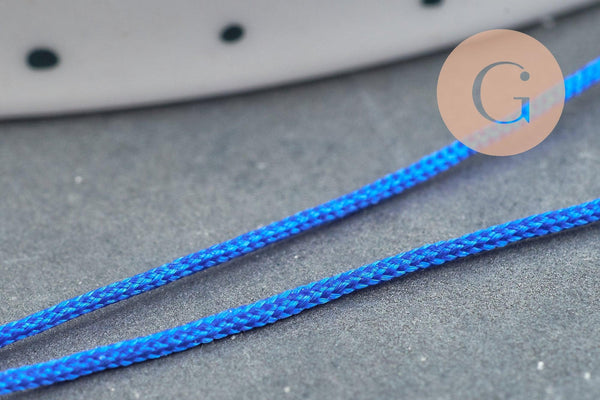 Cordon polyester bleu roi 0.8mm, x5 mètres (G3217)