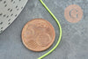 Cordon pour bijoux polyester jaune fluorescent 0.8mm, cordon fil de jade pour bijoux, x1 mètre G9455