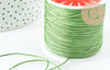 Cordon pour bijoux polyester vert kaki 0.8mm, cordon fil de jade pour bijoux, x1 mètre G9454