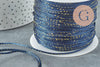 Cordon queue de rat bleu marine or 1.5mm, x1 mètre (G2118)