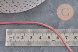 Cordón cola de ratón de poliéster rosa palo de 2 mm, x5 metros (G11223)