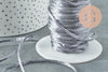 Cordon queue de rat satin gris 2mm, x5 mètres (G1808)
