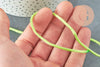 Cordon queue de rat satin jaune fluorescent,cordon brillant, cordon satiné, cordon Bijou, lacet jaune,2mm, x 5mètres G1645