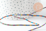 Cordon rigide polyester multicolore 2mm, x 1Mètre G9636