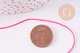 Cordon rose fluorescent tressé polyester 0.8mm, x1 mètre (G10674)