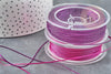 Cordon rose fuchsia Métallisé tressé polyester 1mm, cordon métallisé pour bijoux, x1 mètre (G8172)