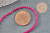 Cordon rose fuchsia or, fabrication bijoux, création bijoux,ruban mariage, scrapbooking, largeur 1.5mm, x1 mètre G3760