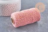 Cordon rose or,ruban mariage,fourniture créative, scrapbooking,1-1.5mm, 5/10 mètres (G2144)
