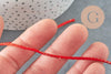Cordon rouge or, fabrication bijoux, création bijoux,ruban mariage, scrapbooking, largeur 1.5mm, x1 mètre G3369