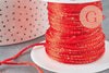 Cordon rouge or, fabrication bijoux, création bijoux,ruban mariage, scrapbooking, largeur 1.5mm, x1 mètre G3369